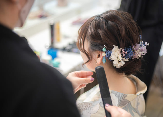 ヘアセット・小物選び