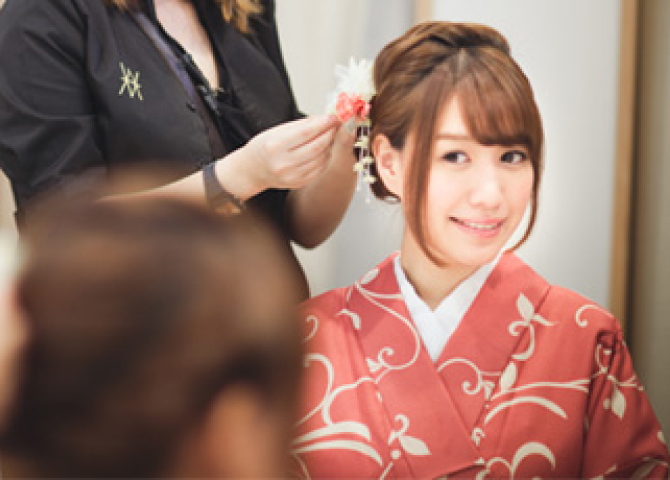 ヘアセットもお任せ！